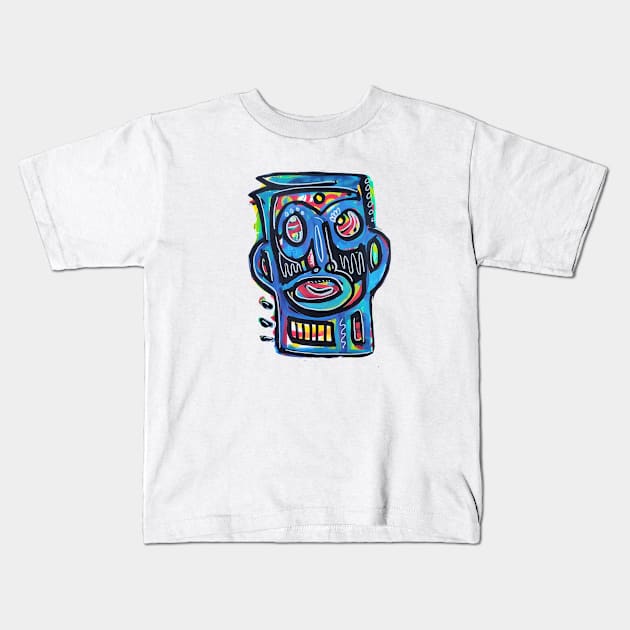 face Kids T-Shirt by Angel Rivas